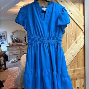 Entro Royal Blue Textured Dress